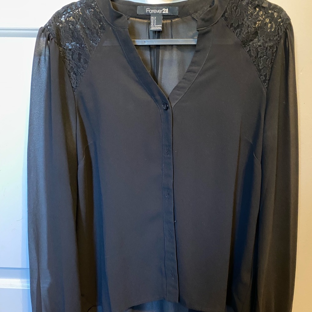 Sheer black top